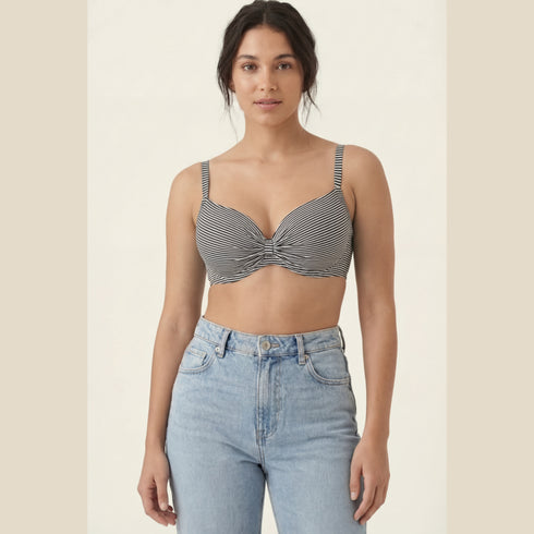 Pack of 4 Striped Padded Bra & Panty Sets – Chain Strap Style