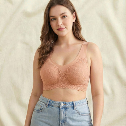 Seamless Comfort Push-Up Crop Bra – Stretch Fit Activewear